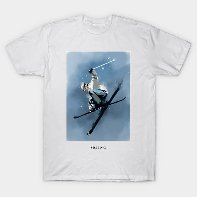 Skiing T-Shirt by Mousely 